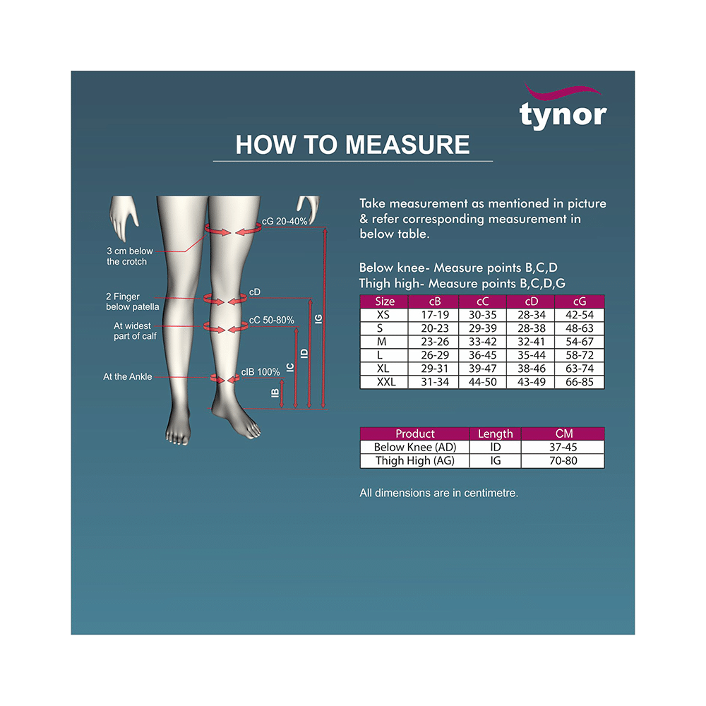 Tynor I 70 Medical Compression Stocking Mid Thigh Medium - Image 4