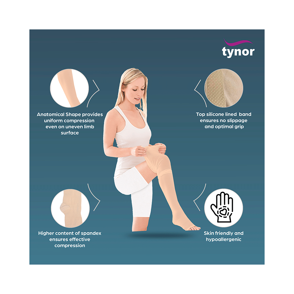 Tynor I 70 Medical Compression Stocking Mid Thigh Medium - Image 3