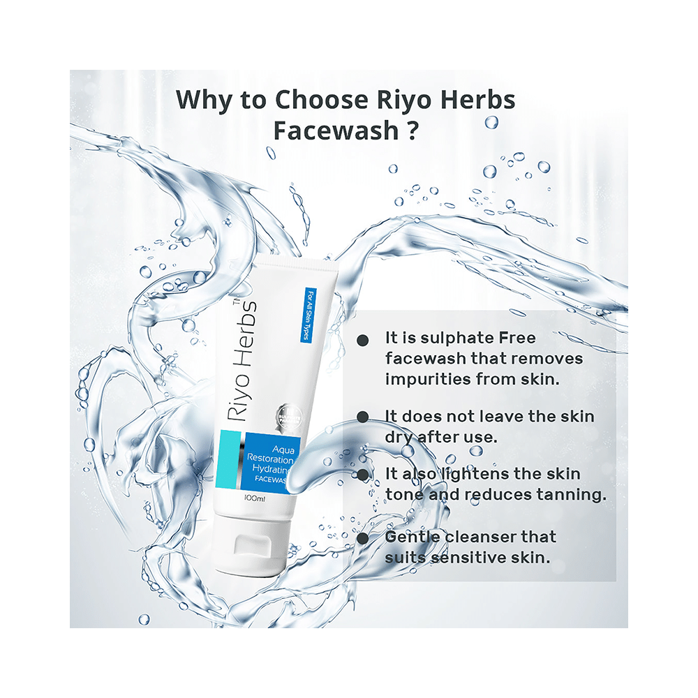 Riyo Herbs Aqua Restoration Hydrating Face Wash - Image 3