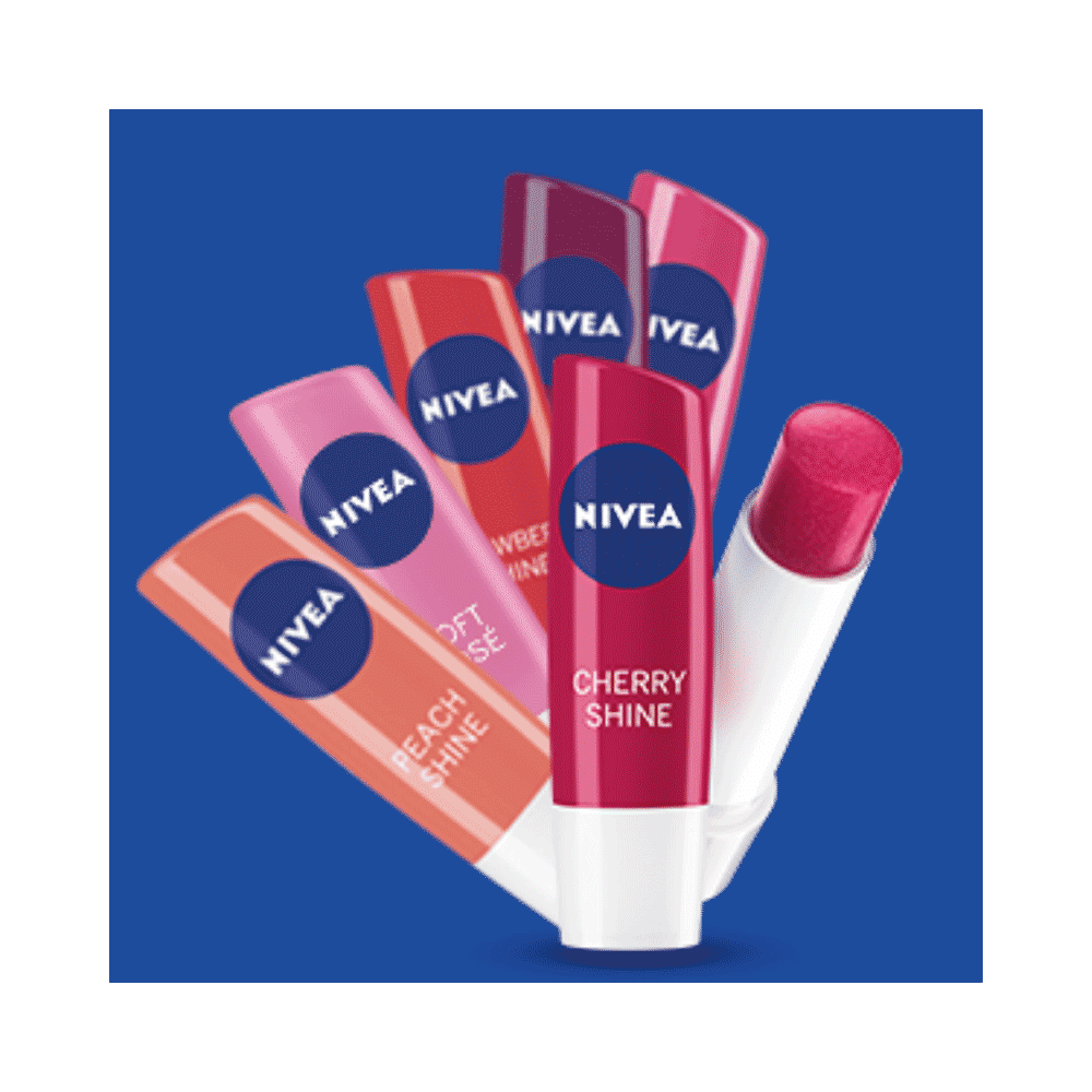 Nivea Lip Balm with Natural Oils | Strawberry Shine - Image 5