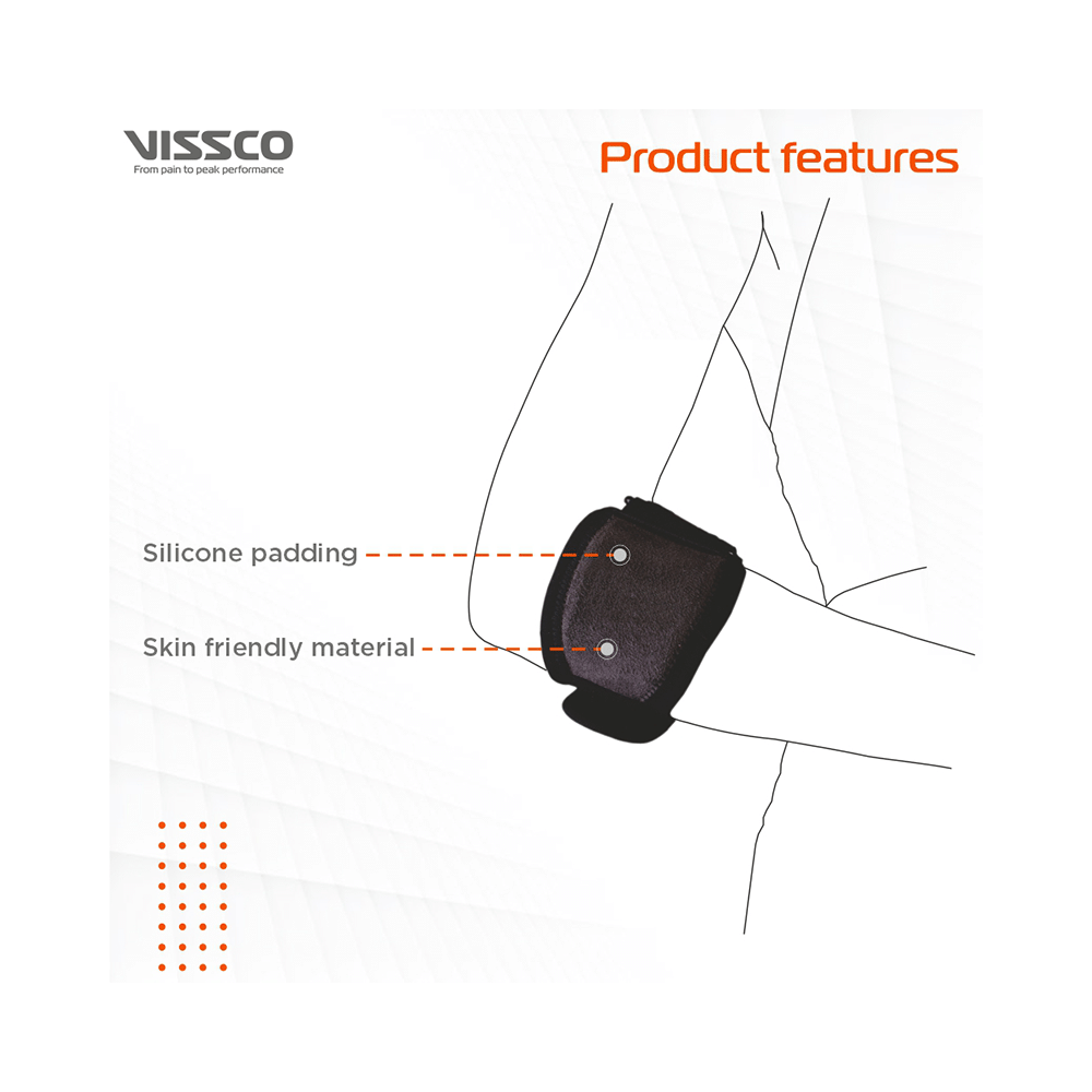 Vissco Tennis Elbow Support with Pressure Pad 0617 Universal - Image 3