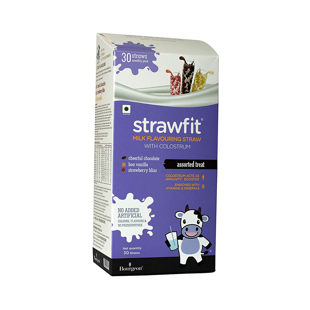 Strawfit Milk Flavouring Straw with Colostrum Assorted Treat - Image 1