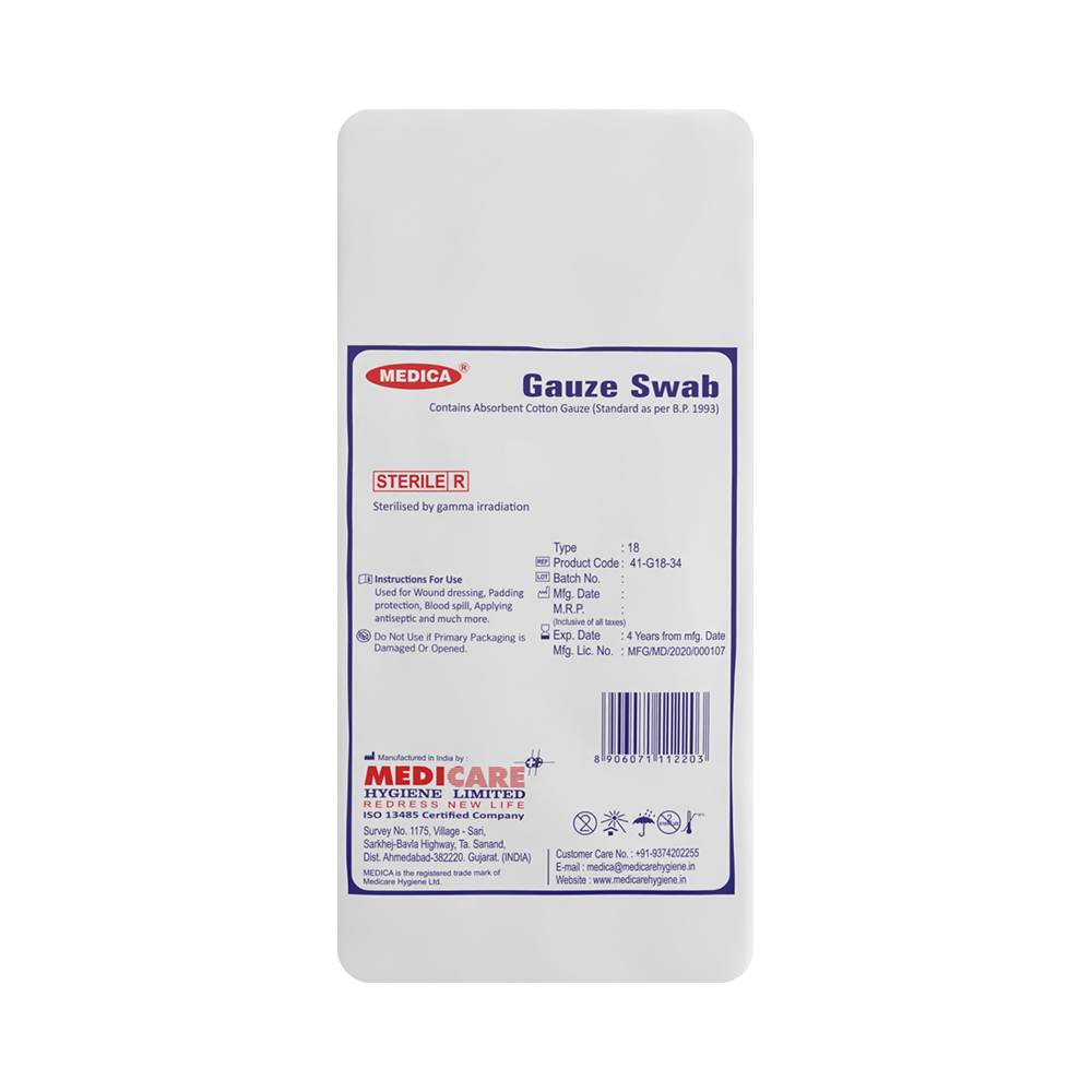 Medica Gauze Swab Sterile R 10cm X 10cm X 16 Ply