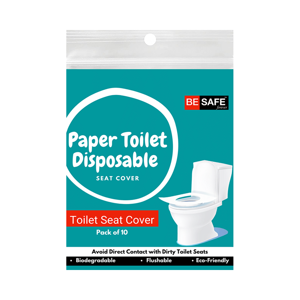 Be Safe Forever Disposable Paper Toilet Seat Cover (10 Each) Blue - Image 1