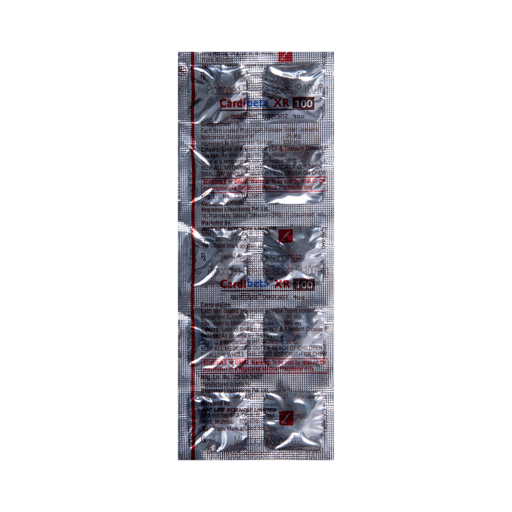 Cardibeta XR 100 Tablet - Image 4