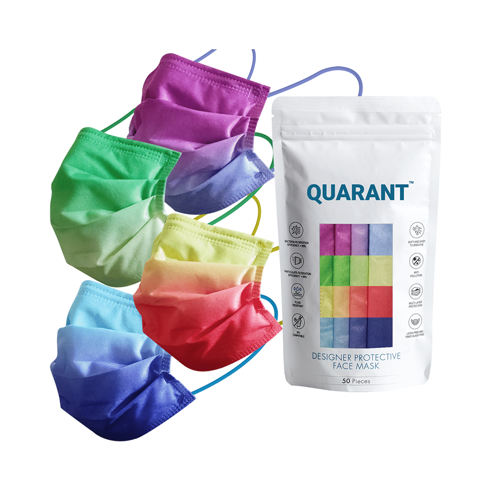 Quarant 4 Ply Designer Protective Face Mask Ombre Series Multicolor