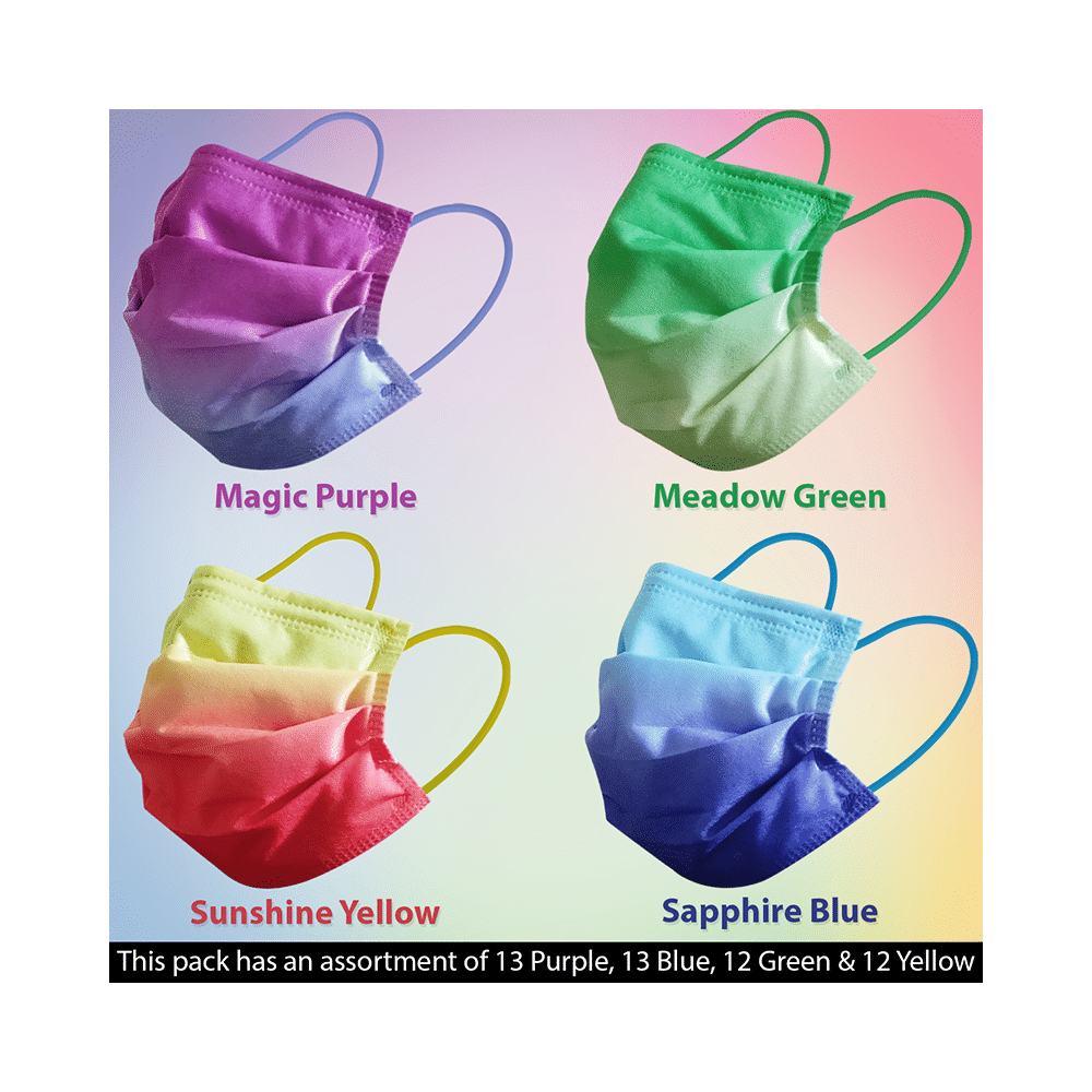 Quarant 4 Ply Designer Protective Face Mask Ombre Series Multicolor - Image 2