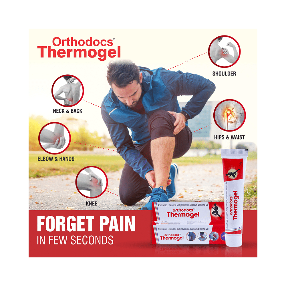 Orthodocs Thermogel Pain Relief Gel for Muscle Joint & Knee Pain (30gm Each) - Image 5