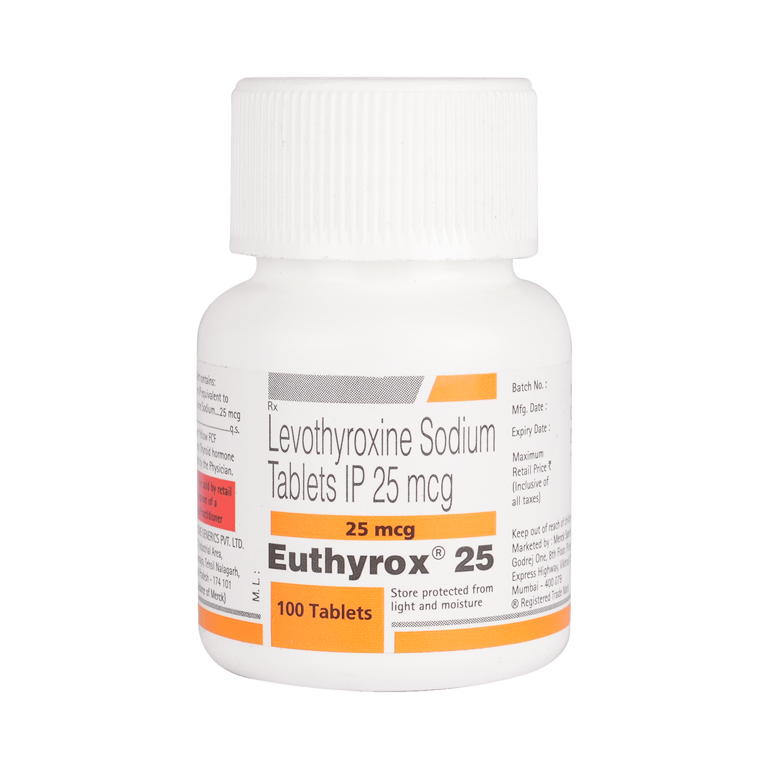Euthyrox 25 Tablet - Image 1