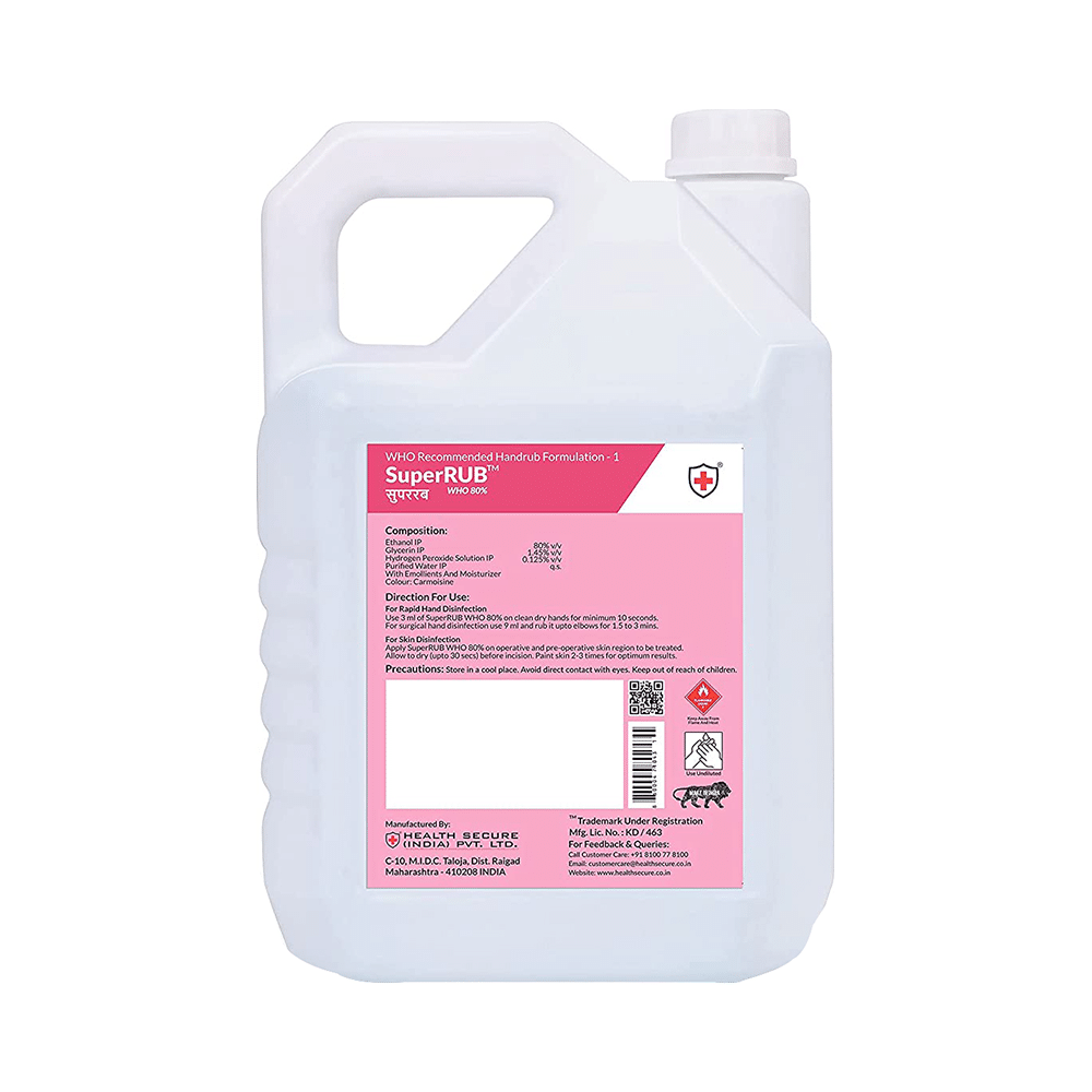Super Rub WHO 80% Alcohol Based Hand Sanitizer - Image 2