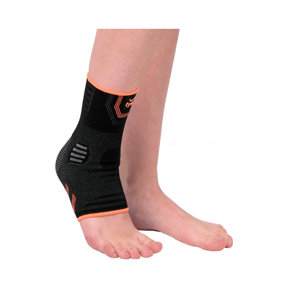 Tynor Unit Ankle Binder Air Pro Orange & Black Small