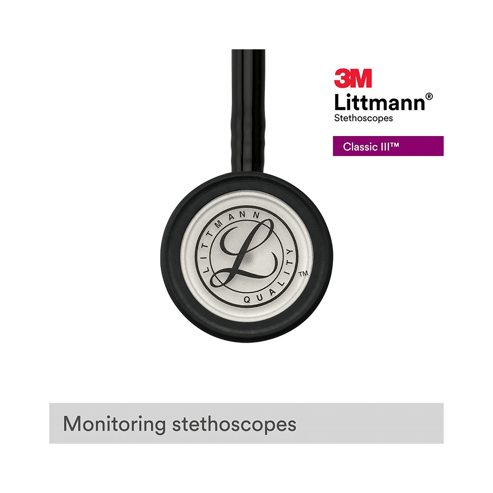 3M Littmann 5620 Classic III Stethoscope, Black Tube, 27 Inch - Image 4