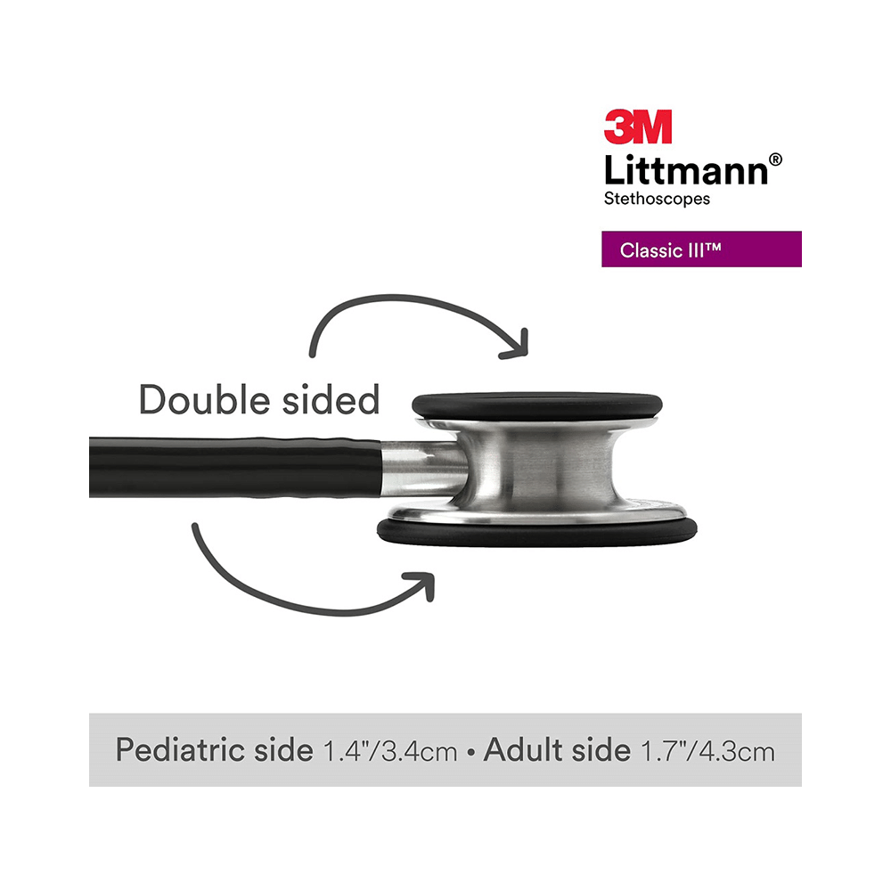 3M Littmann 5620 Classic III Stethoscope, Black Tube, 27 Inch - Image 5