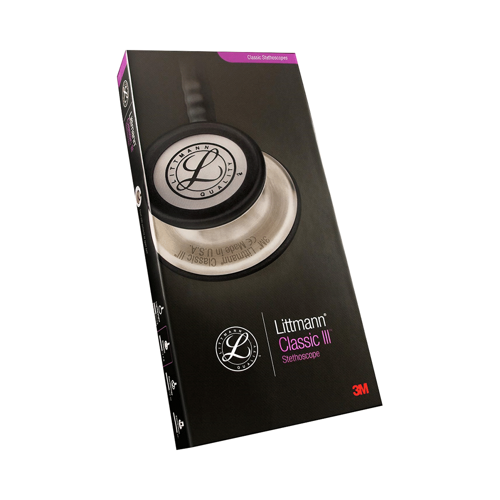 3M Littmann 5620 Classic III Stethoscope, Black Tube, 27 Inch - Image 2