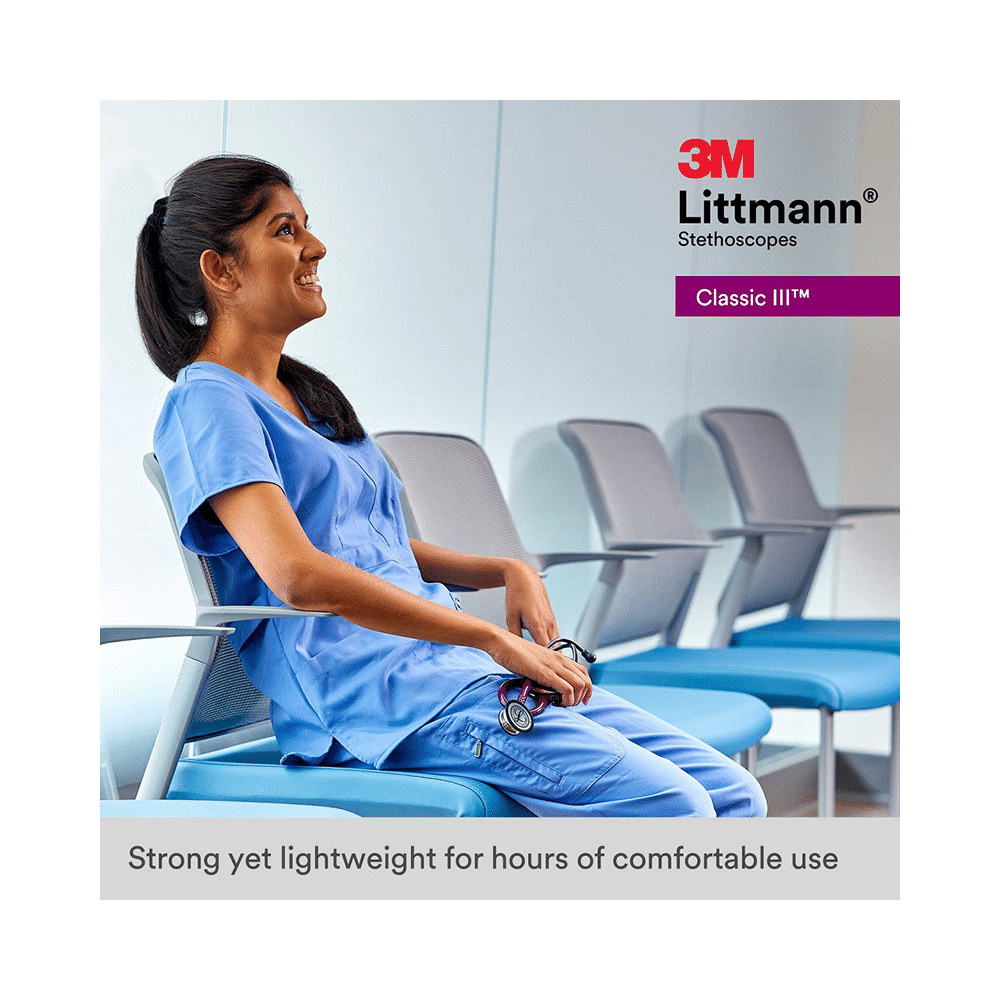 3M Littmann 5620 Classic III Stethoscope, Black Tube, 27 Inch - Image 7