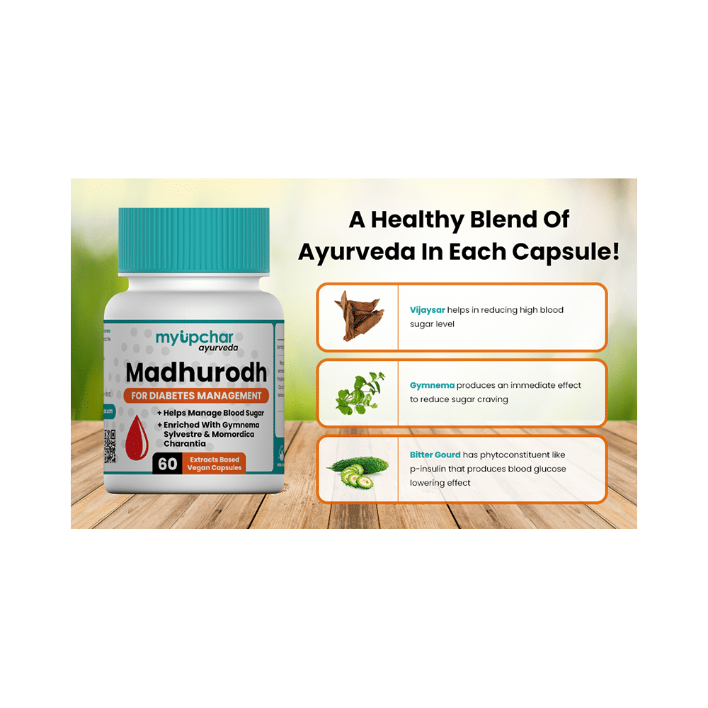 Myupchar Ayurveda Madhurodh Extracts Based Vegan Capsule (60 Each) - Image 6