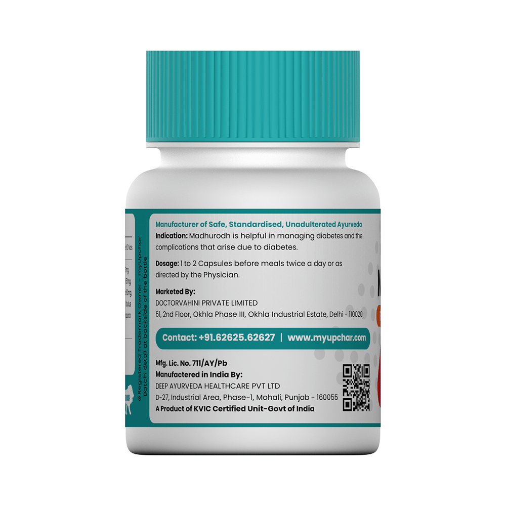 Myupchar Ayurveda Madhurodh Extracts Based Vegan Capsule (60 Each) - Image 2