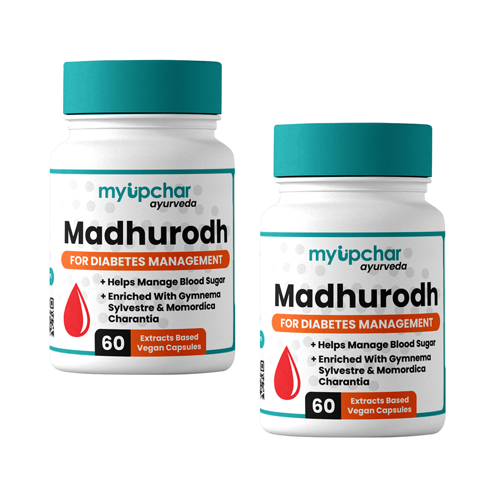 Myupchar Ayurveda Madhurodh Extracts Based Vegan Capsule (60 Each) - Image 1