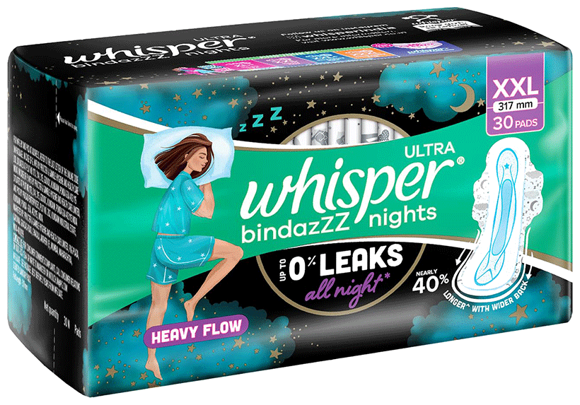 Whisper Ultra Bindazzz Nights XXL Pads  - Image 2