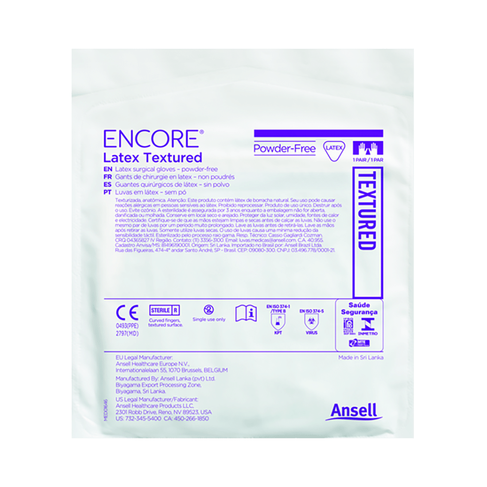 Ansell Encore Latex Textured Powder Free Surgical Glove 8 - Image 3