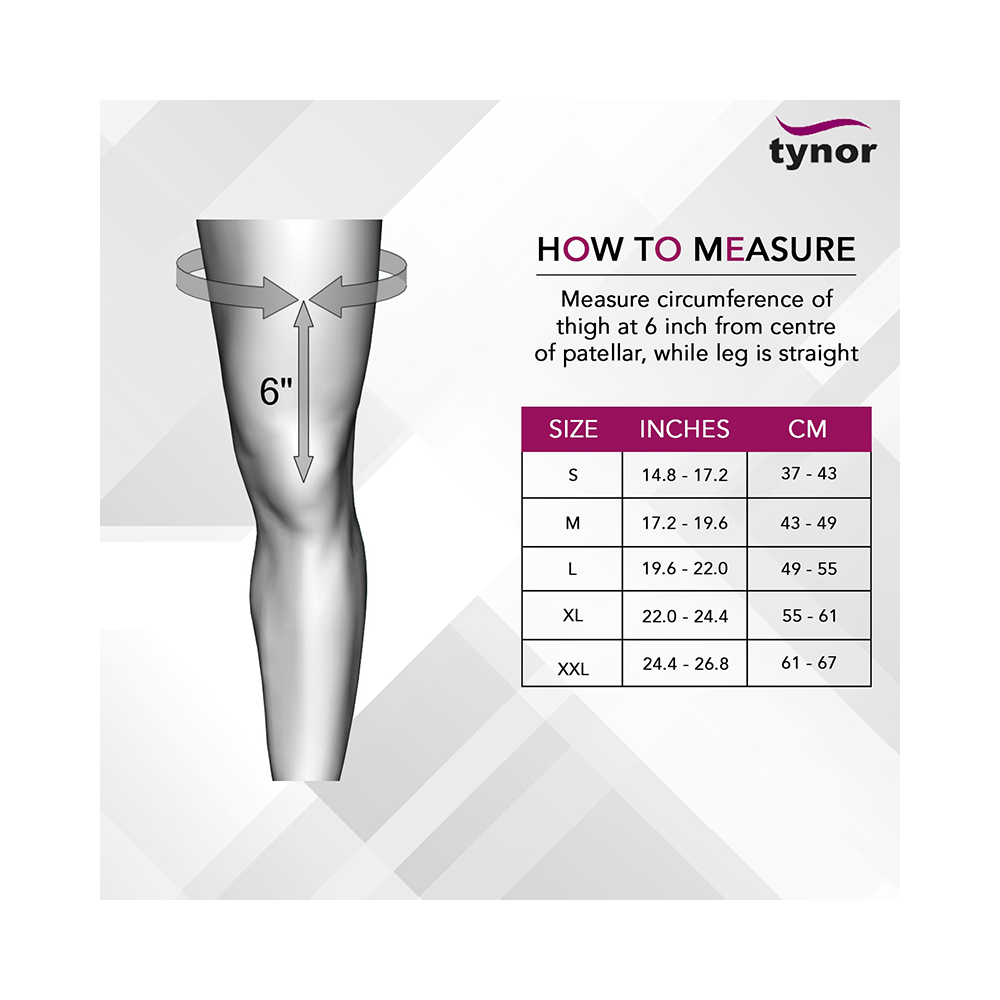 Tynor I 15 Compression Stocking Mid Thigh Open Toe Small - Image 5