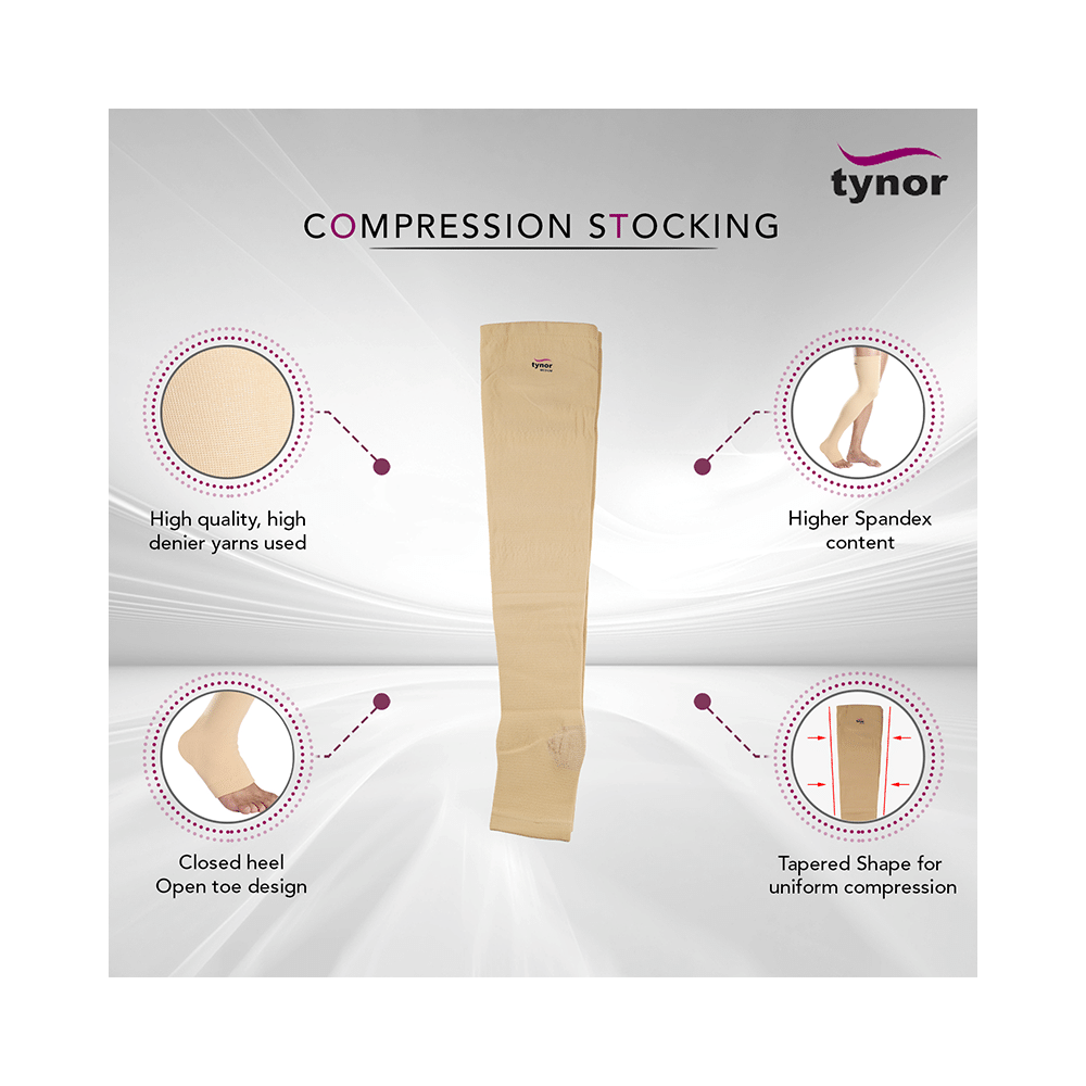 Tynor I 15 Compression Stocking Mid Thigh Open Toe Small - Image 4