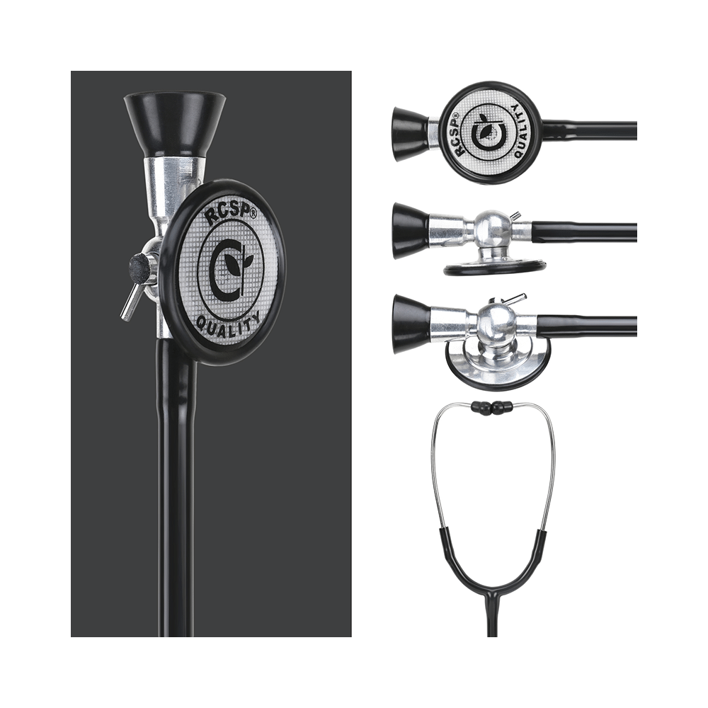 RCSP Bell Shape Stethoscope with Fetoscope Black - Image 6