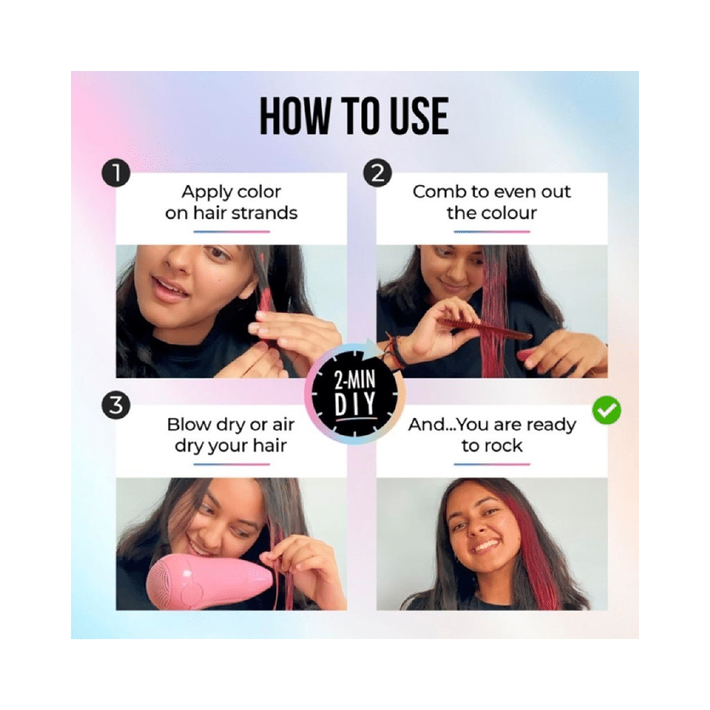 Anveya Colorisma 1 Day Temporary Hair Color (30ml Each) Plush Purple - Image 4