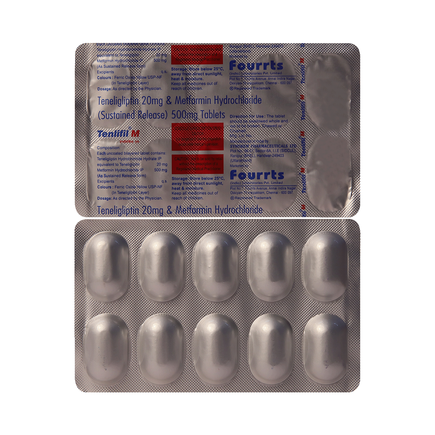 Tenlifil M 500mg/20mg Tablet - Image 1