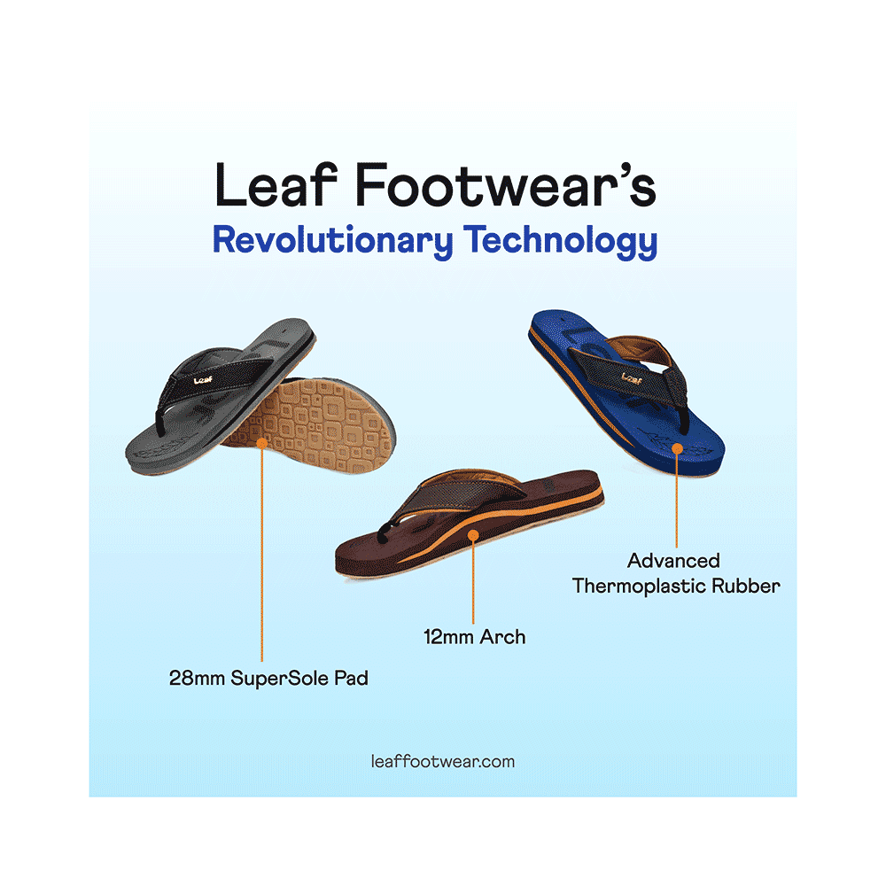Leaf Footwear Leaf Flat Feet & Weight Distribution Slippers Brown 5 - Image 5