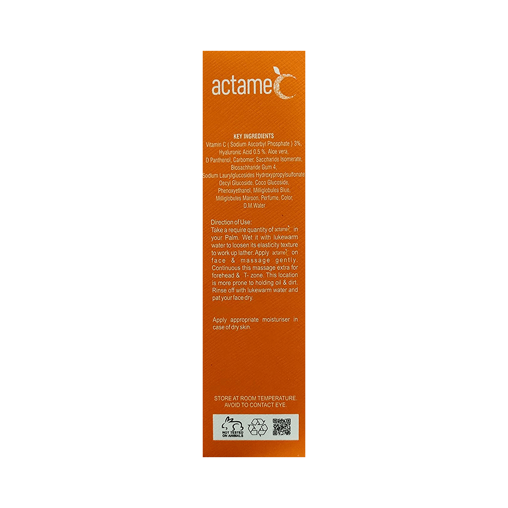Actame C Face Wash with Vitamin C & Hyaluronic Acid - Image 3