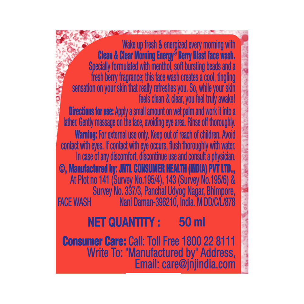 Clean & Clear Morning Energy Berry Blast Face Wash - Image 3