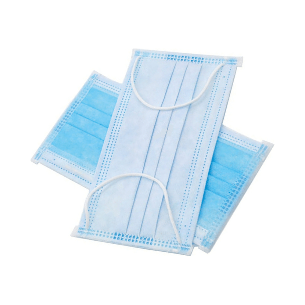 1Mile Blue Universal 3 Ply Disposable Surgical Face Mask with Nose Pin - Image 4
