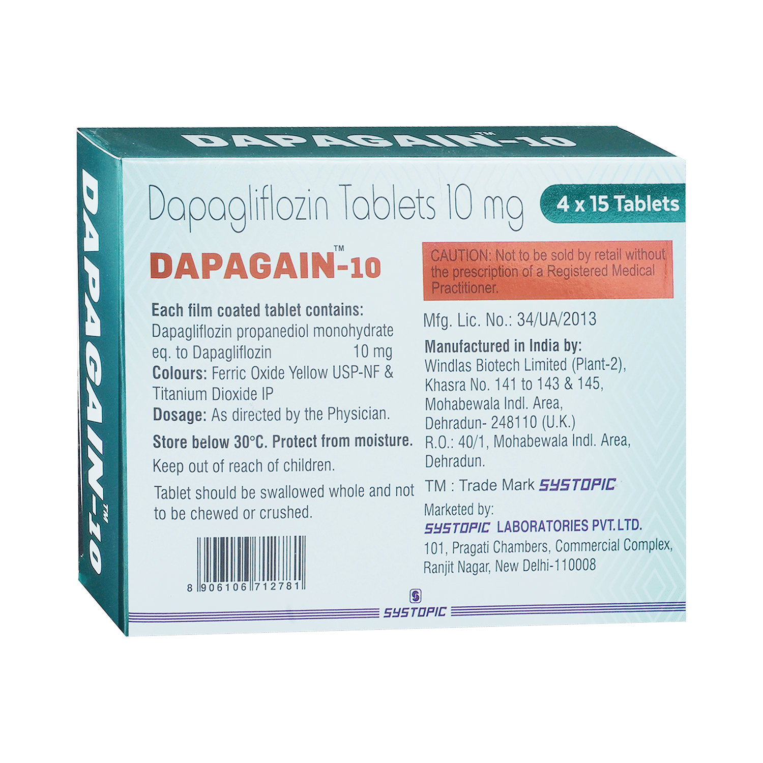 Dapagain 10mg Tablet - Image 3