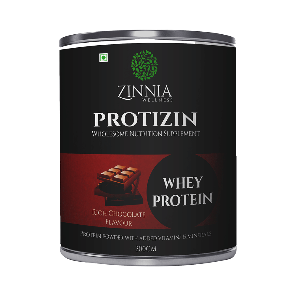 Zinnia Wellness Protizin Whey Protein Rich Chocolate - Image 1