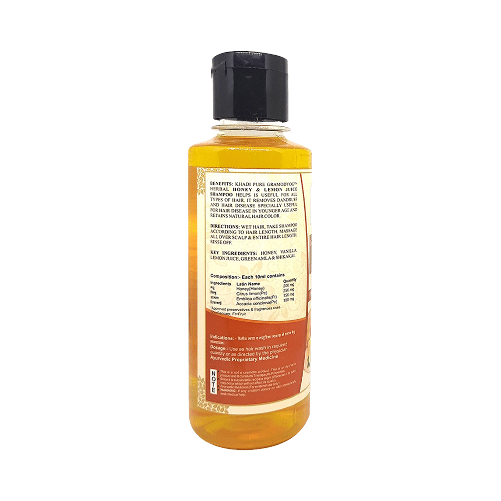 Khadi Pure Herbal Honey & Lemon Juice Shampoo (210ml Each) - Image 3