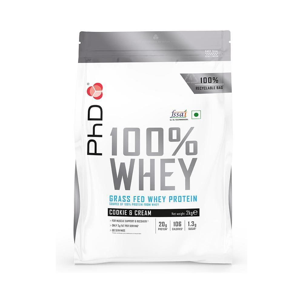 PHD Powder 100% Grass Fed Whey Protein Cookie and Cream - Image 1