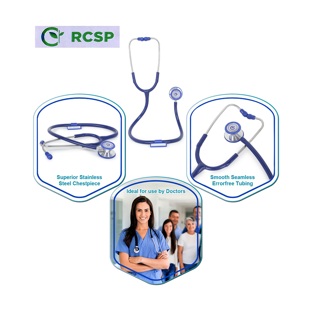 RCSP Dual Head Stethoscope Blue - Image 4