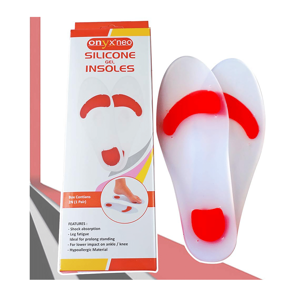 Onyxneo Silicone Gel Insoles Red XL - Image 1