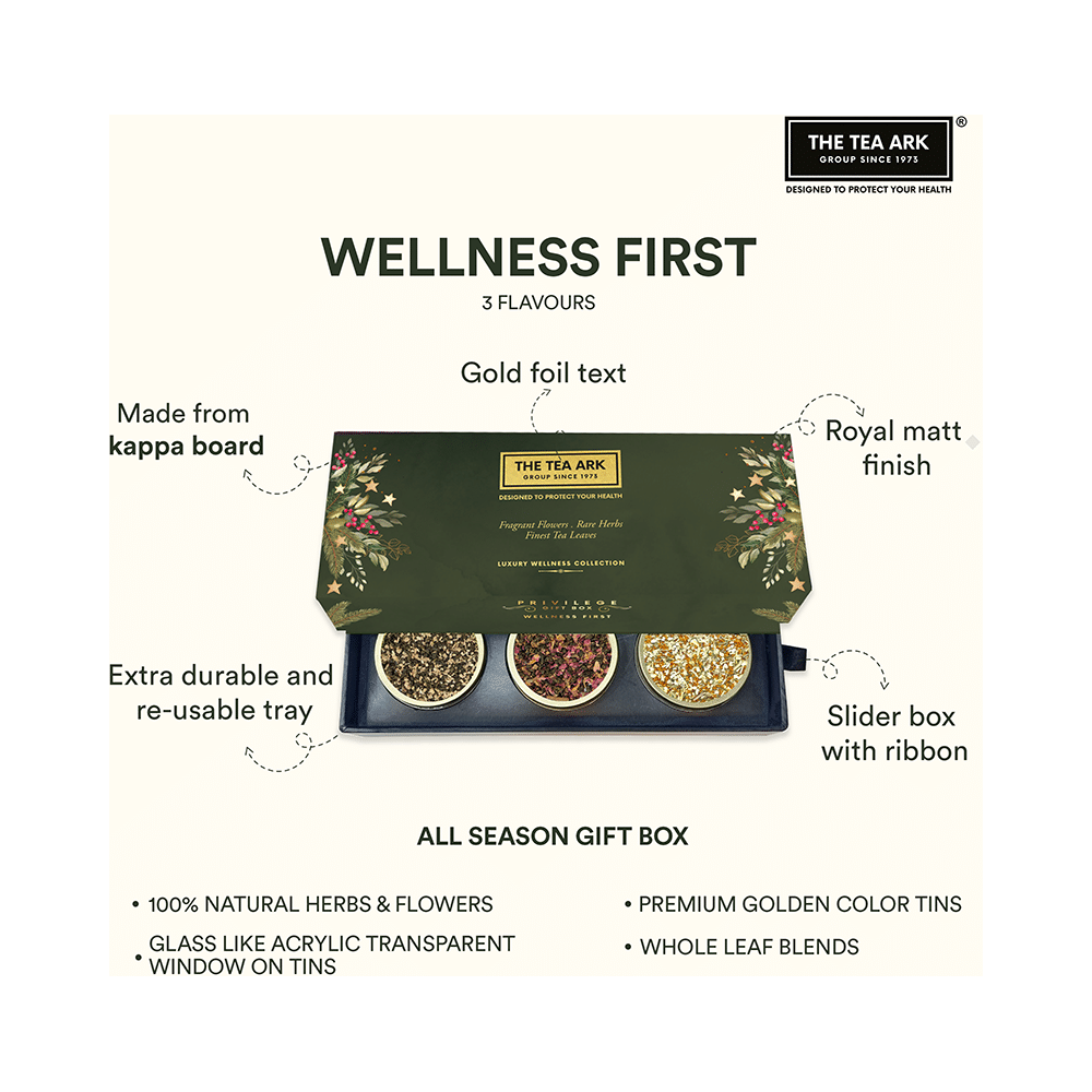 The Tea Ark Wellness First Tea Gift Set with 3 Different Types of Assorted Tea Flavours - Image 4