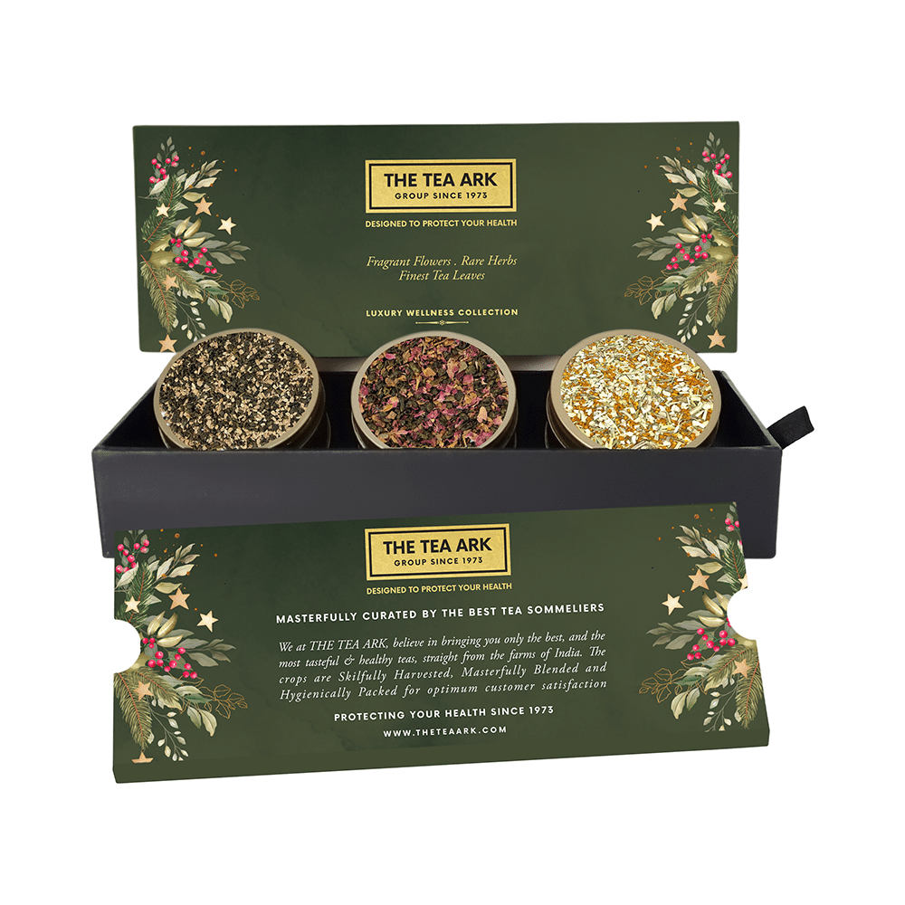 The Tea Ark Wellness First Tea Gift Set with 3 Different Types of Assorted Tea Flavours - Image 1