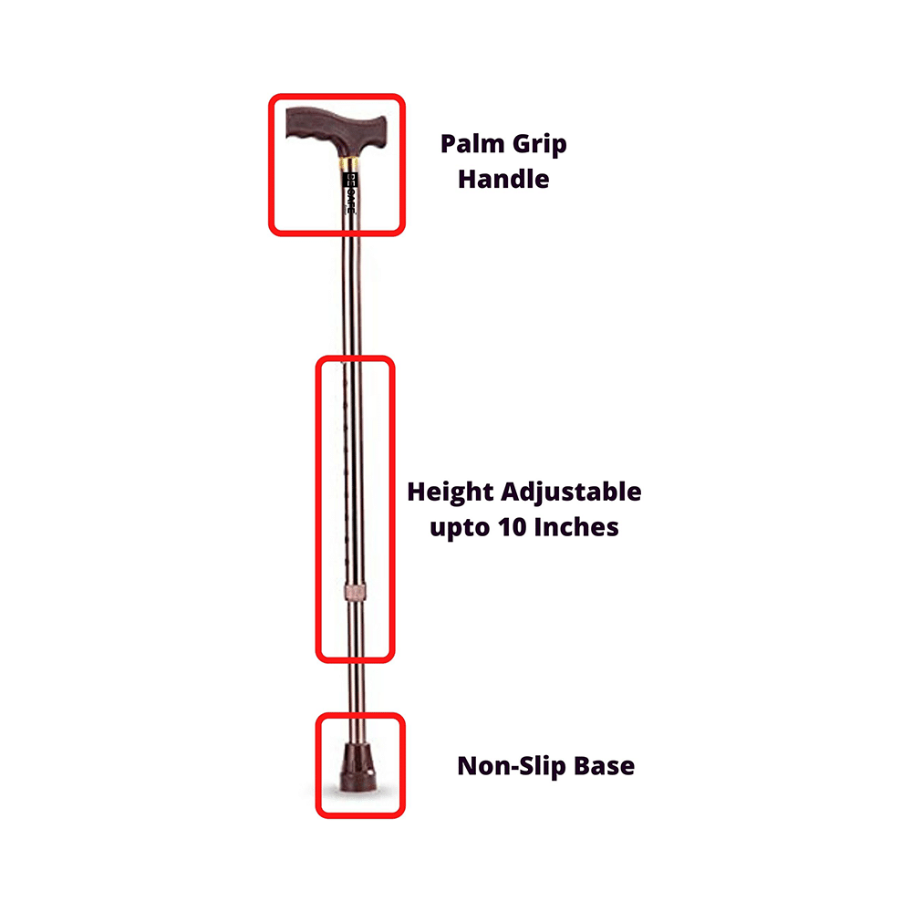 Be Safe Forever Height Adjustable Walking Stick Aluminium Bronze - Image 6