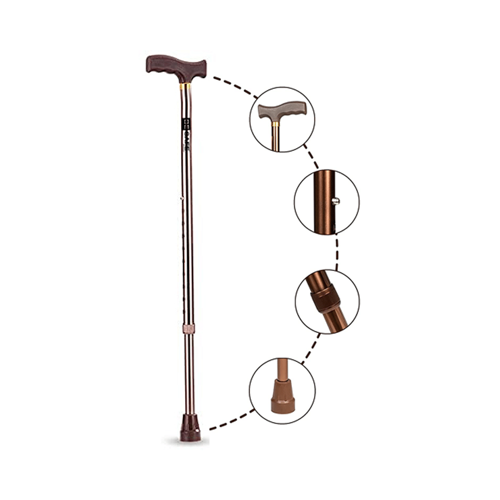 Be Safe Forever Height Adjustable Walking Stick Aluminium Bronze - Image 2