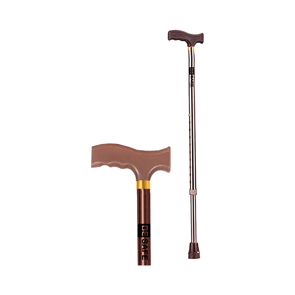 Be Safe Forever Height Adjustable Walking Stick Aluminium Bronze - Image 1