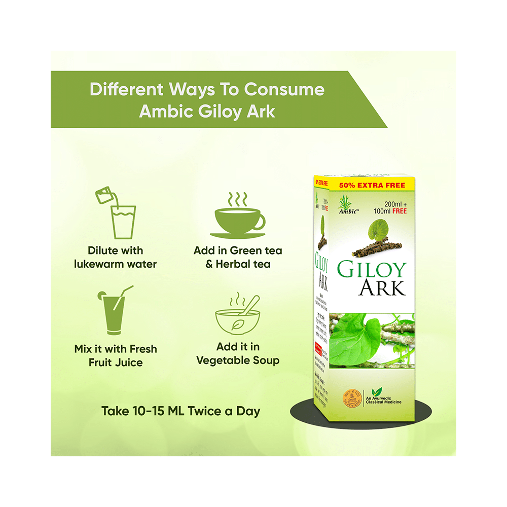 Ambic Combo Pack of Giloy Ark 300ml & 60 Giloy Ghan Vati - Image 4