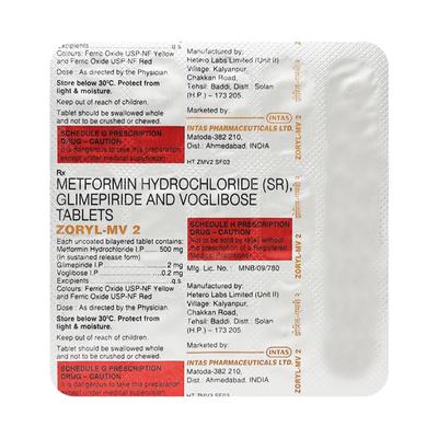 Zoryl-MV 2 Tablet SR - Image 2