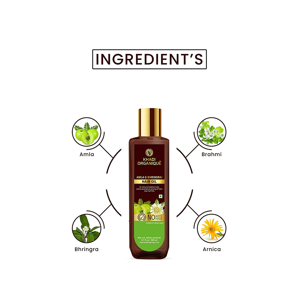 Khadi Organique Amla and Bhringraj Hair Oil - Image 3