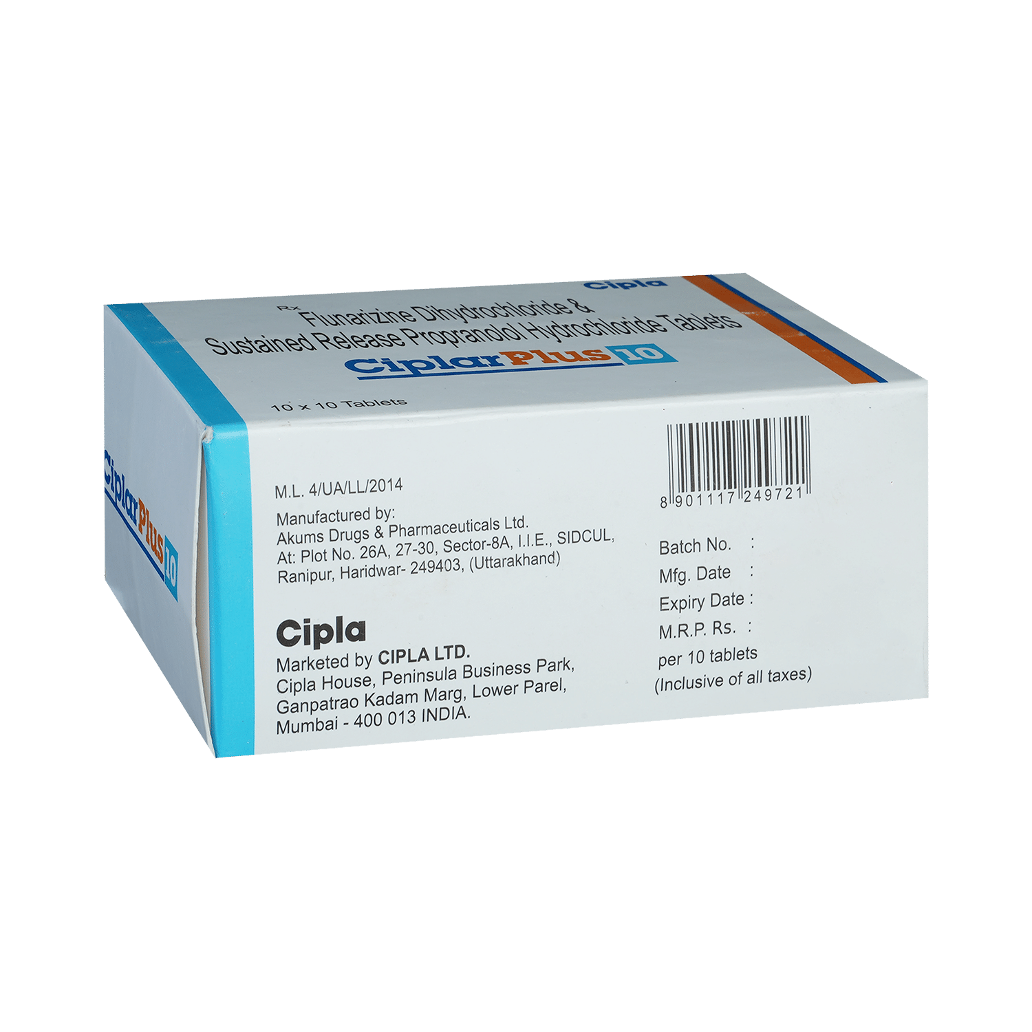 Ciplar Plus 10 Tablet SR - Image 4