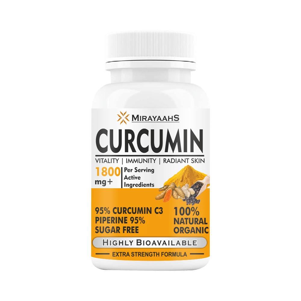 Mirayaahs Curcumin 95% with Piperine Tablet Sugar Free