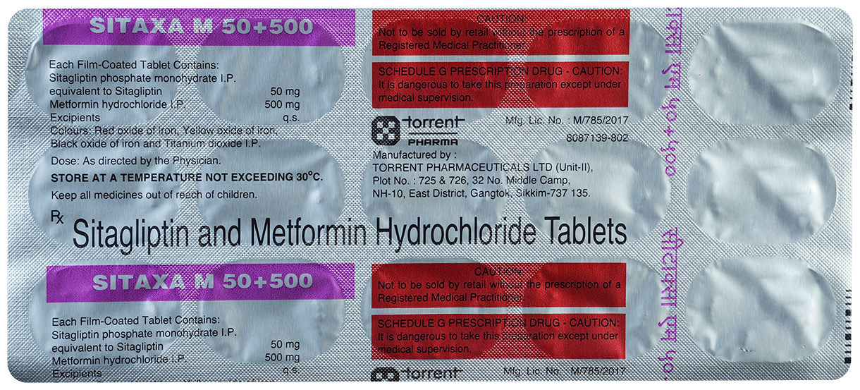 Sitaxa M 50+500 Tablet - Image 2